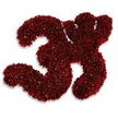 A meticulous, shimmering composition forms the number 33 from a dense field of tiny, dark red granules that catch the light like edible sprinkles or very fine glitter. Close inspection reveals a tactile, slightly uneven surface where each particle sits snug against its neighbour, creating two well-defined threes whose edges shimmer with subtle highlights and soft shadowing. The overall hue is a deep maroon to garnet red, punctuated here and there by the occasional glint of brighter crimson where light hits a facet; this depth of colour stands out sharply against a pristine white backdrop that makes every granule visible and crisply outlined. A diffused grey shadow beneath the numerals gives the impression that the 33 is gently raised from the surface, adding dimensionality and a delicate floating effect. The texture suggests a confectionery or craft application - the sort of precise, celebratory number you might see topping a bakery creation or used as table décor at a Mill Hill patisserie celebration, a birthday gathering near Mill Hill Broadway, or a detailed event in Mill Hill Village. The sensation implied is both festive and carefully measured: tactile and slightly granular to the touch, visually rich and exact in its form. Light plays across the grains to produce tiny sparkles and soft gradations that imply craftsmanship and patience in assembly. For anyone imagining it up close, there is an immediate sense of occasion - the specificity of thirty-three as a milestone, a data point, or a sweet, celebratory accent - rendered with the kind of fine detail familiar to local decorators, cake artists, and party stylists in the Mill Hill area.
